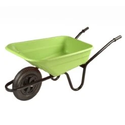 Walsall Wheelbarrow 90L Polypropylene Barrow In A Box - Lime Green