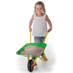Kid's Metal Wheelbarrow - Green