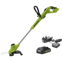 Greenworks 24v Cordless Line Trimmer With 2Ah Lithium-ion Battery And Charger