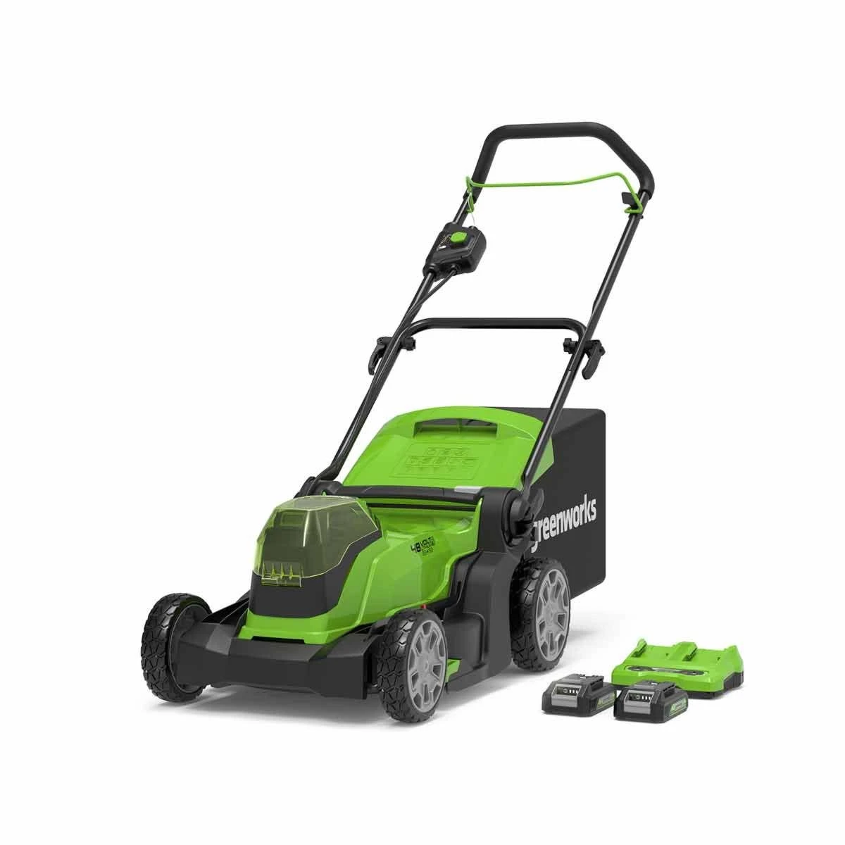 Greenworks 48v Cordless 41cm Lawnmower With Two 24v 2Ah Batteries & 2A Charger - Image 2