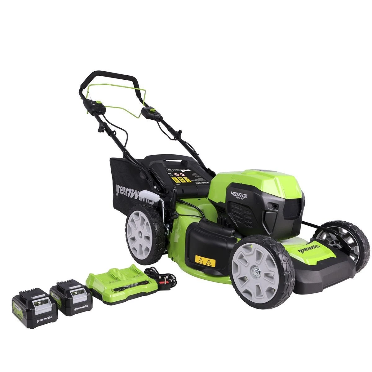 Greenworks 48v 46cm Cordless Brushless Self Propelled Lawnmower (2 X 4AH Battery & Twin Charger) - Image 3