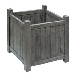 Rowlinson Alderley Grey Square Planter