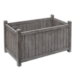 Rowlinson Alderley Grey Rectangular Planter