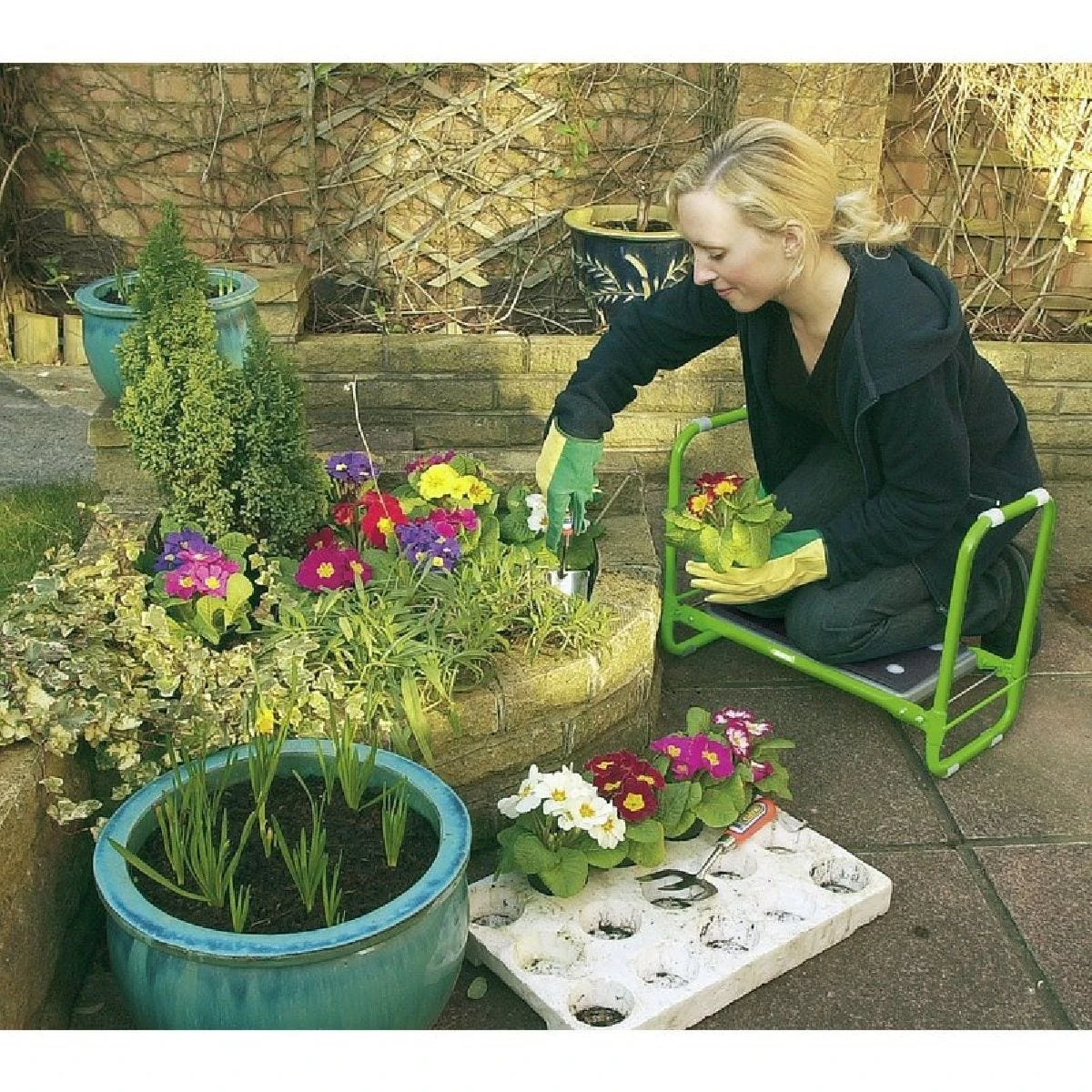 Draper Folding Metal Framed Gardening Seat And Kneeler - Image 2