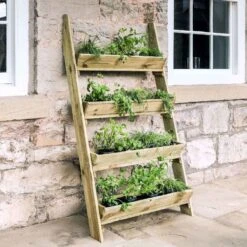 Zest Wooden Ladder Planter