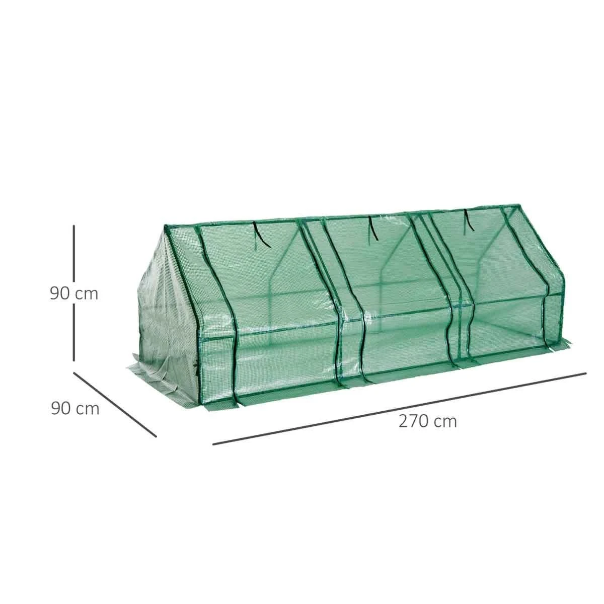 Outsunny Polytunnel Greenhouse With Steel Frame - Image 7
