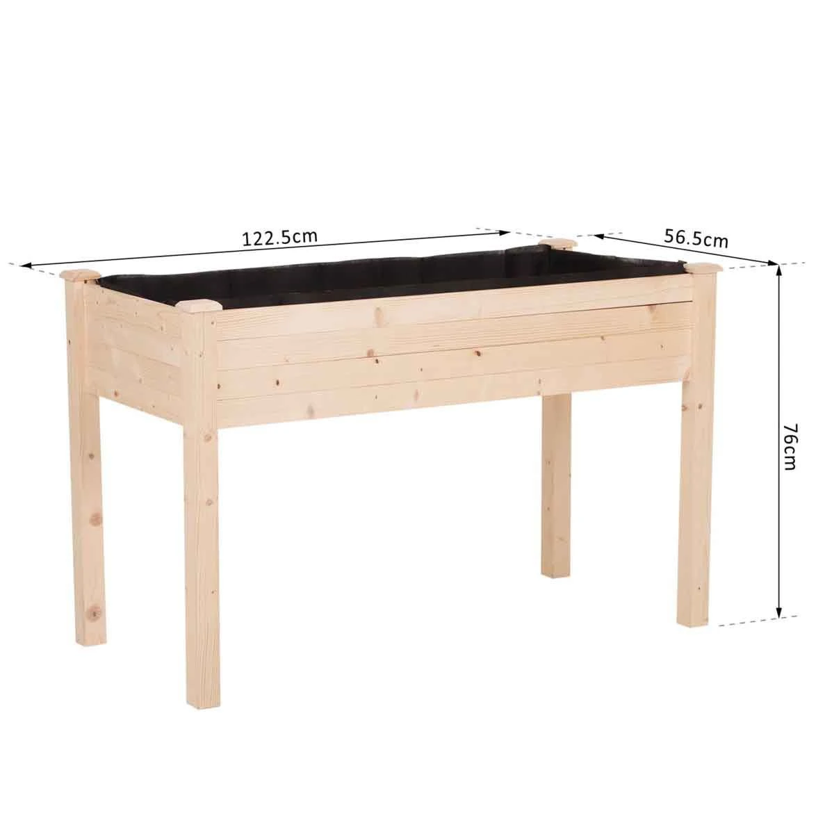 Outsunny Raised Wooden Planter - Image 6
