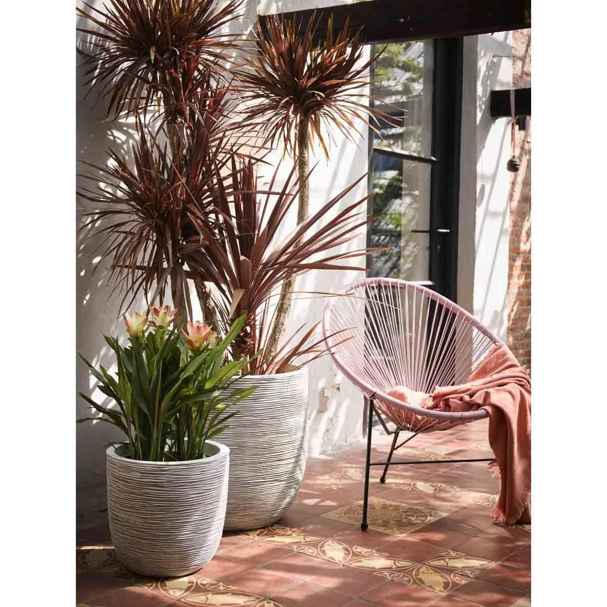 Capi Europe Ball Planter Rib NL 54x52 - Ivory - Image 4