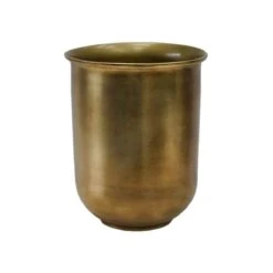 Ivyline Outdoor Hampton Antique Brass Metal Planter H:28 X W:27.5 Cm