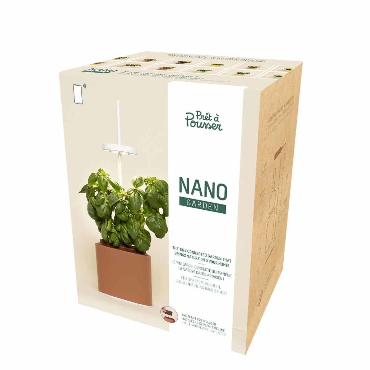 Pret A Pousser Nano Garden Terracotta With 1 Basil Pod - Image 2