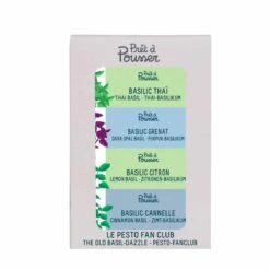 Pret A Pousser Basil Pack Of 4 Pods - Dark Opal Basil, Thai Basil, Lemon Basil, Cinnamon Basil