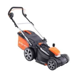 Yard Force 40V 34Cm Cordless Lawnmower W/ Lithium Ion Battery & Quick Charger - Orange & Black
