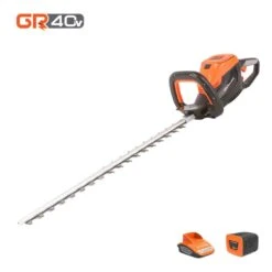Yard Force 40V Cordless Hedge Trimmer W/ 60Cm Cutting Length W/ Lithium-ion Battery And Charger - Orange & Black