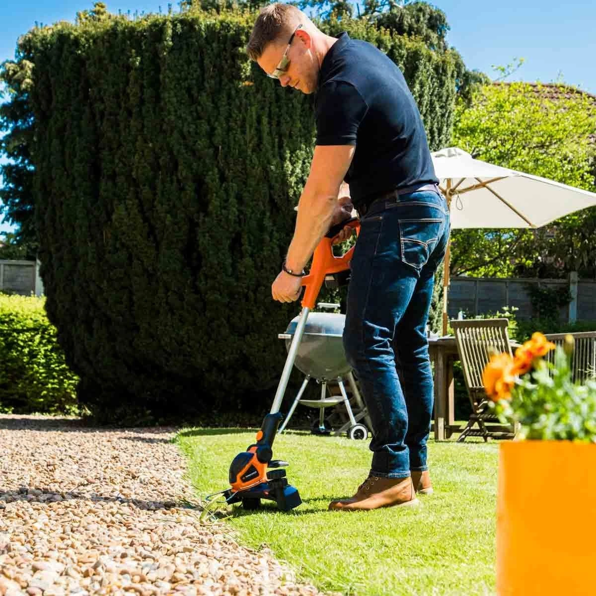 Yard Force 40V 30Cm Cordless Grass Trimmer W/ 2.5Ah Lithium-ion Battery And Charger - Orange - Image 3