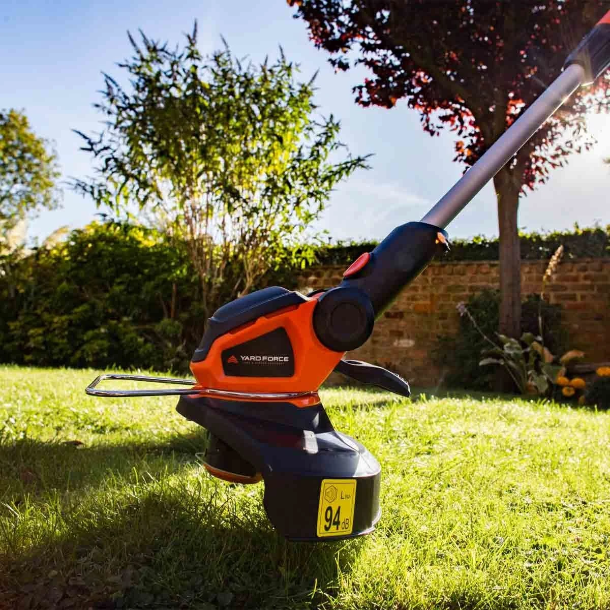 Yard Force 25Cm 20V Cordless Grass Trimmer W/ 2.0Ah Li-ion Battery And Charger - Orange & Black - Image 3