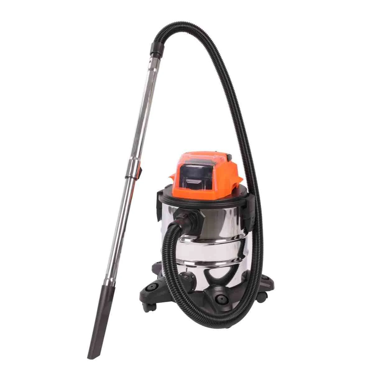 Yard Force 20V Wet And Dry Vacuum Cleaner W/ 4.0Ah Battery And Charger - Orange & Black