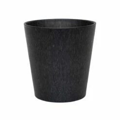 Ivyline Pula Recylable Planter Black - H25Cm X D24Cm