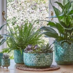 Ivyline Emerald Reactive Glaze Bowl - H12.5Cm D25Cm