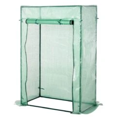 Outsunny 100 X 50 X 150cm Greenhouse W/ Zipper Roll-up Door Outdoor Green