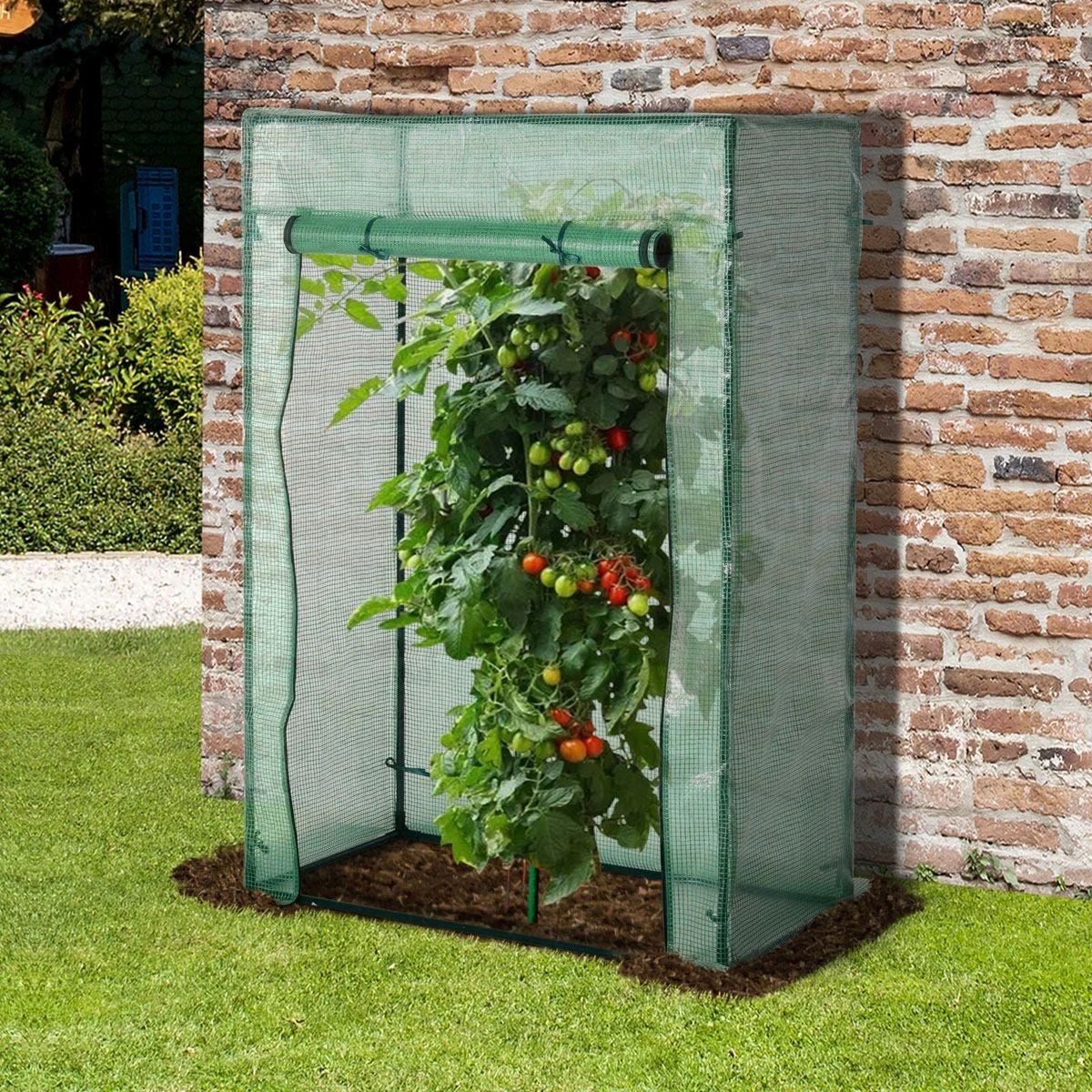 Outsunny 100 X 50 X 150cm Greenhouse W/ Zipper Roll-up Door Outdoor Green - Image 2