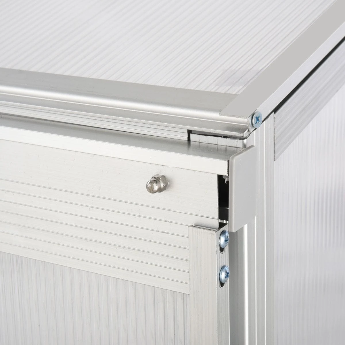 Outsunny 4x2Ft 3-tier Greenhouse Outdoor Plant Grow Aluminium Frame W/ Roof Door - Image 7