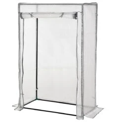 Outsunny 100 X 50 X 150cm Greenhouse W/ Zipper Roll-up Door Outdoor White