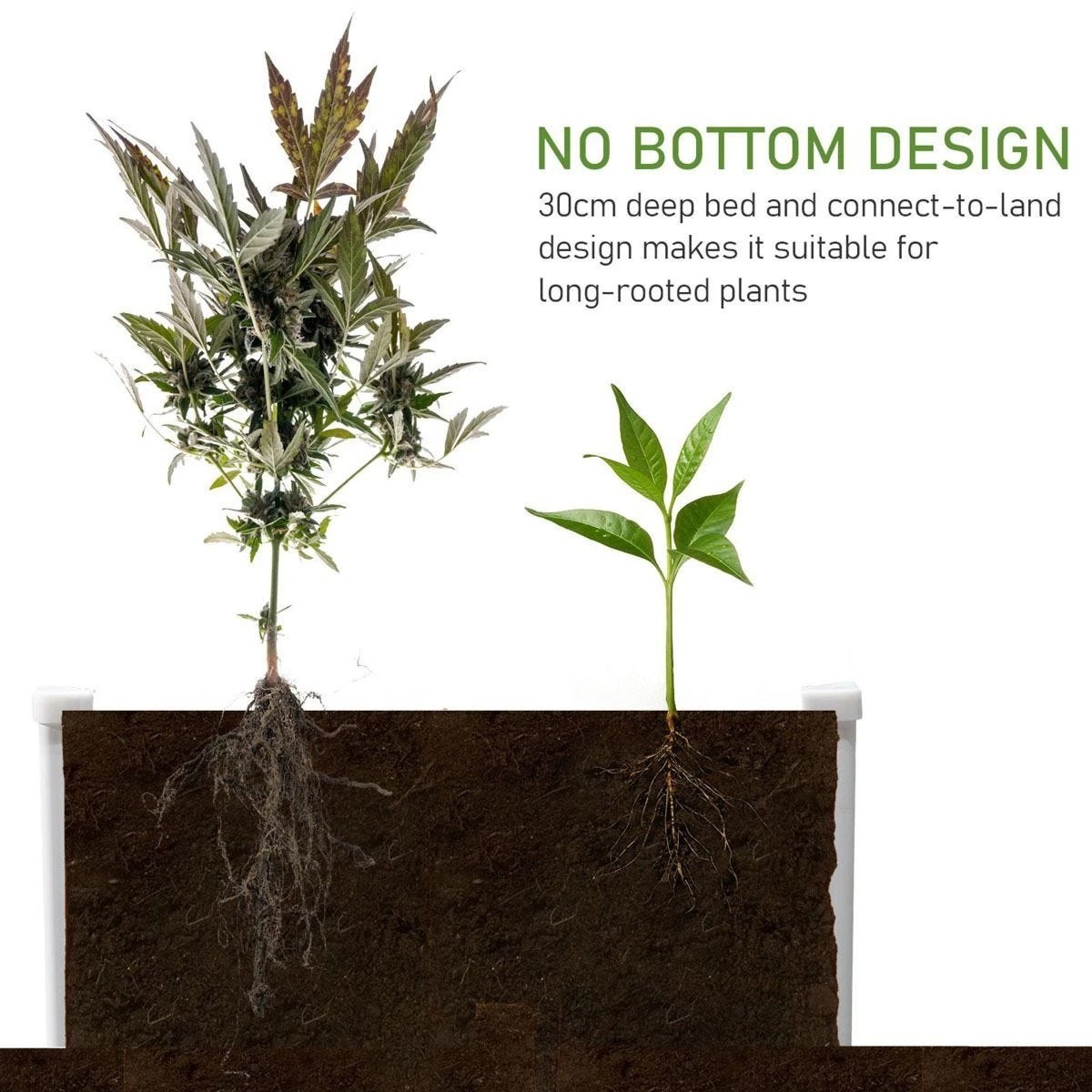 Outsunny Garden Raised Bed Planter Grow Containers Flower Pot PP 100 X 80cm - Image 6