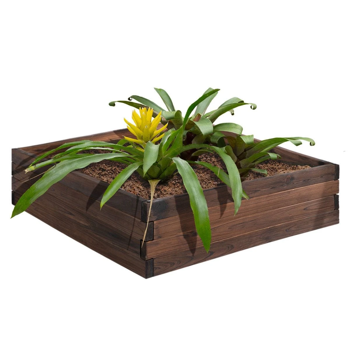 Outsunny Wooden Raised Garden Bed Planter Grow Containers Flower Pot 80 X 80cm