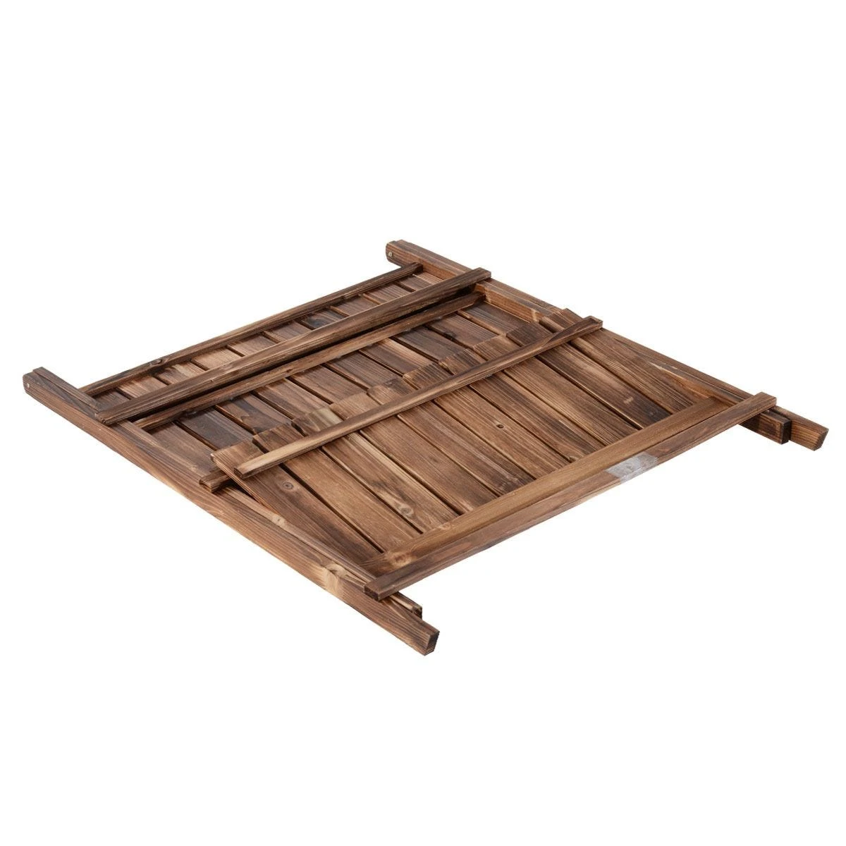 Outsunny Wooden Flower Pot Rack Holder Fold Storage Shelf Stand Vegetable - Image 8