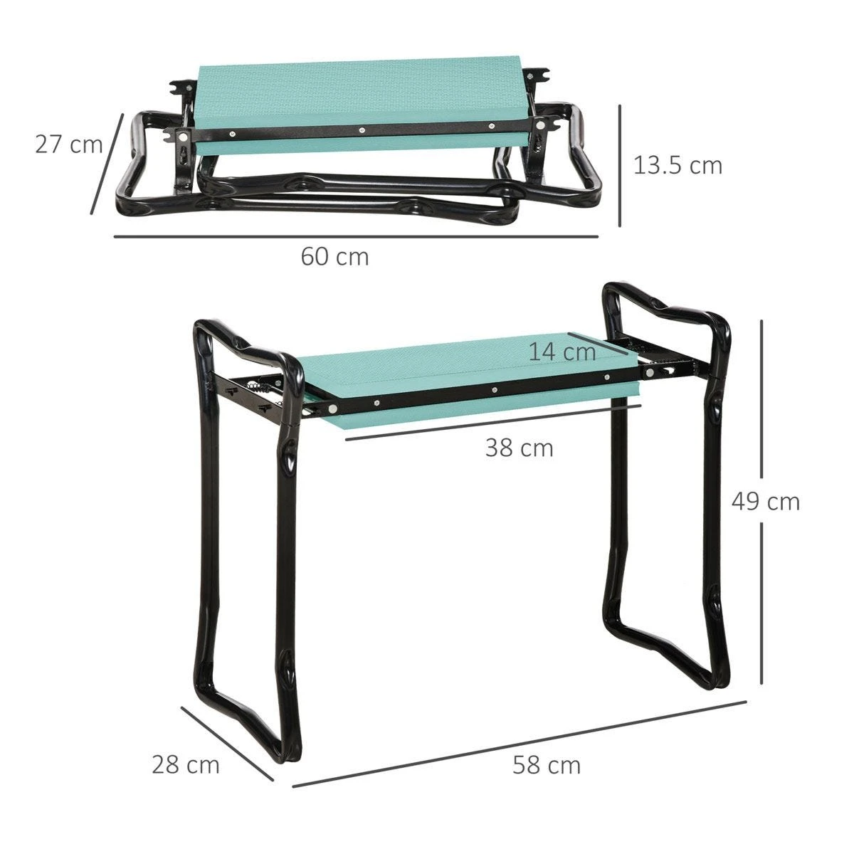 Outsunny 2In1 Folding Garden Kneeler Foam Chair Pad Support Bench Gardening Tool - Image 3