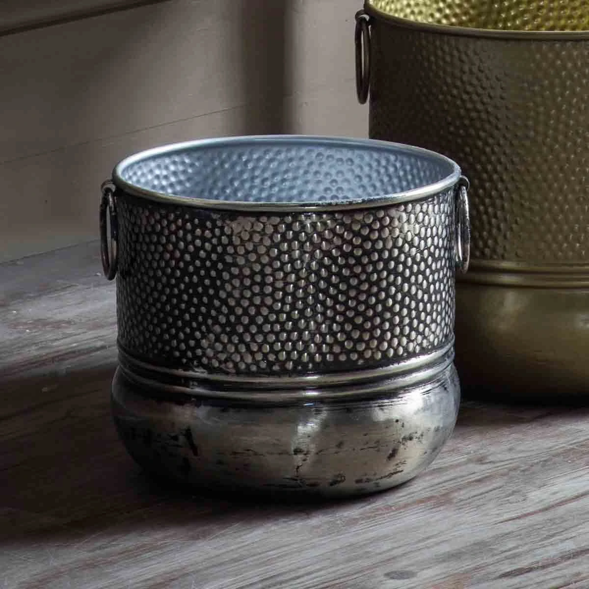 Feltham Planter Small Nickel Antique 265x265x260Mm - Image 2