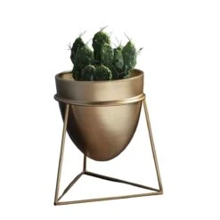 Battersea Metal Planter Gold 380x340x410Mm