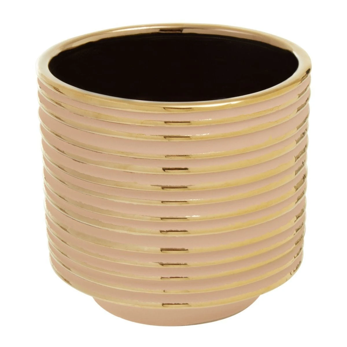 Interiors By Ph Large Ceramic Planter Blush Gold Stripe - Image 2