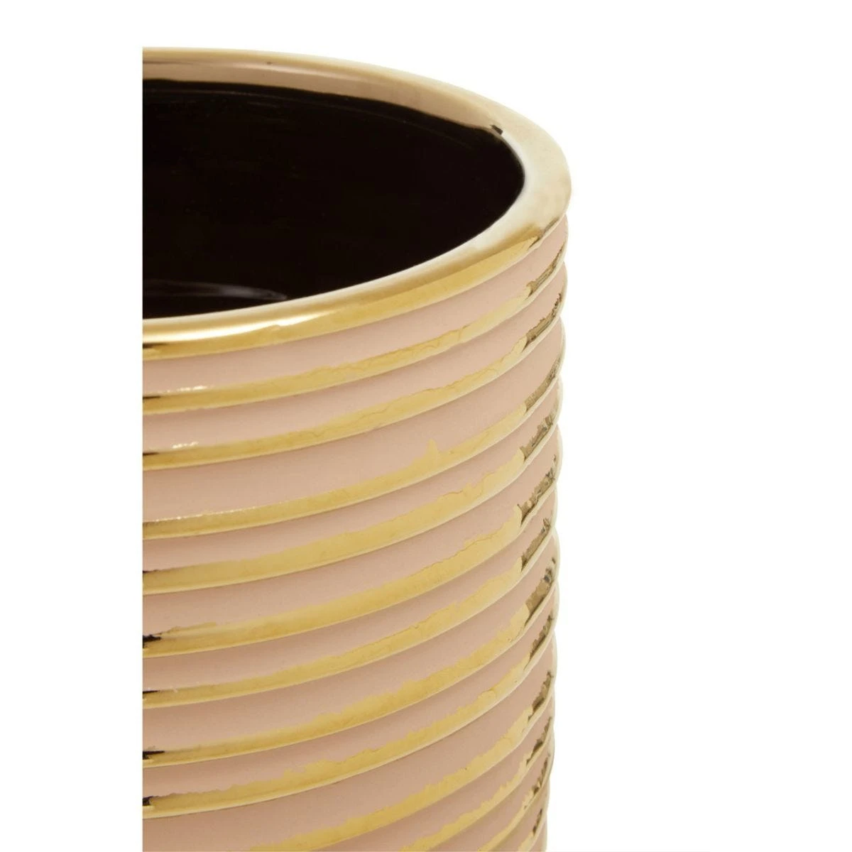 Interiors By Ph Large Ceramic Planter Blush Gold Stripe - Image 3