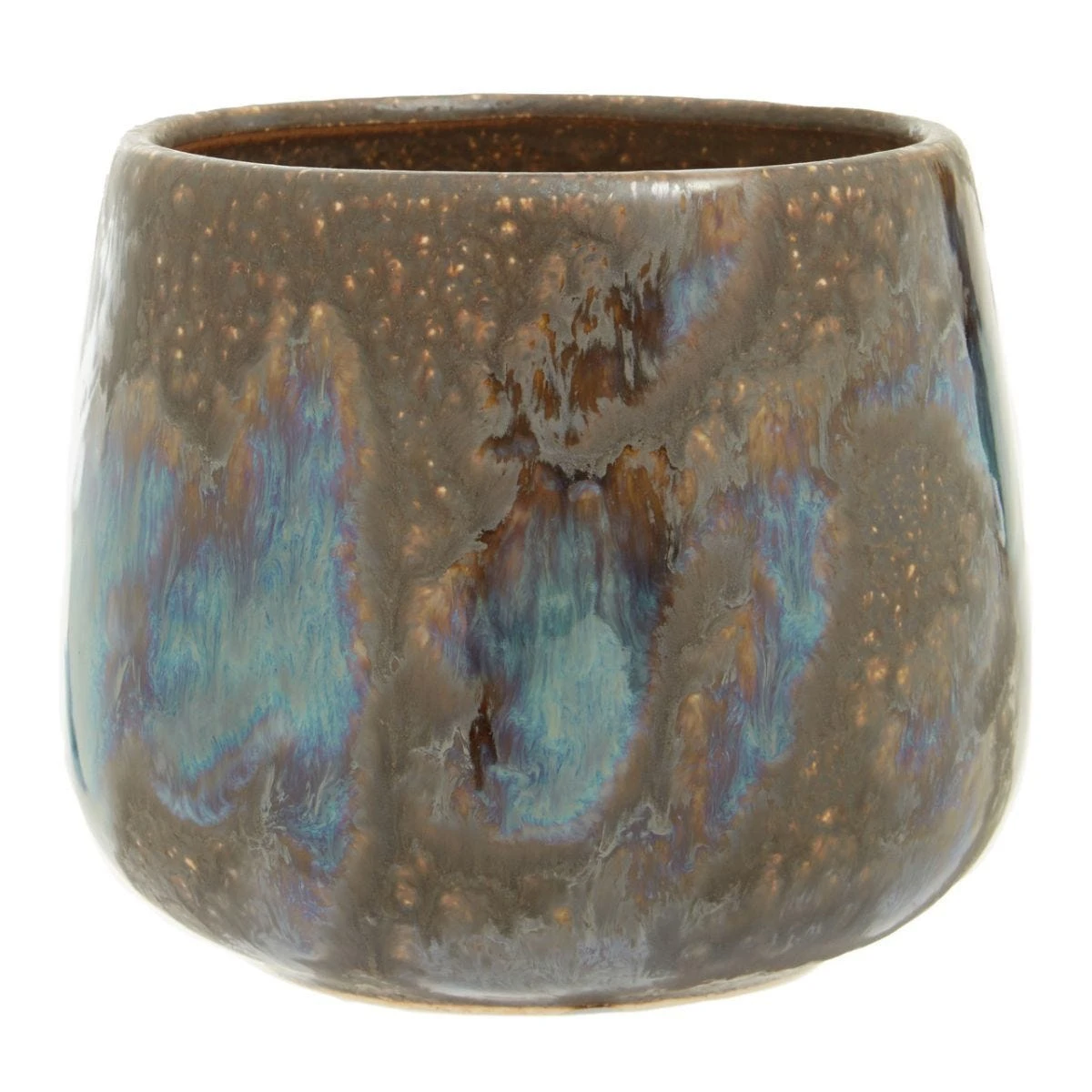 Interiors By Ph Reactive Glaze Brown Planter