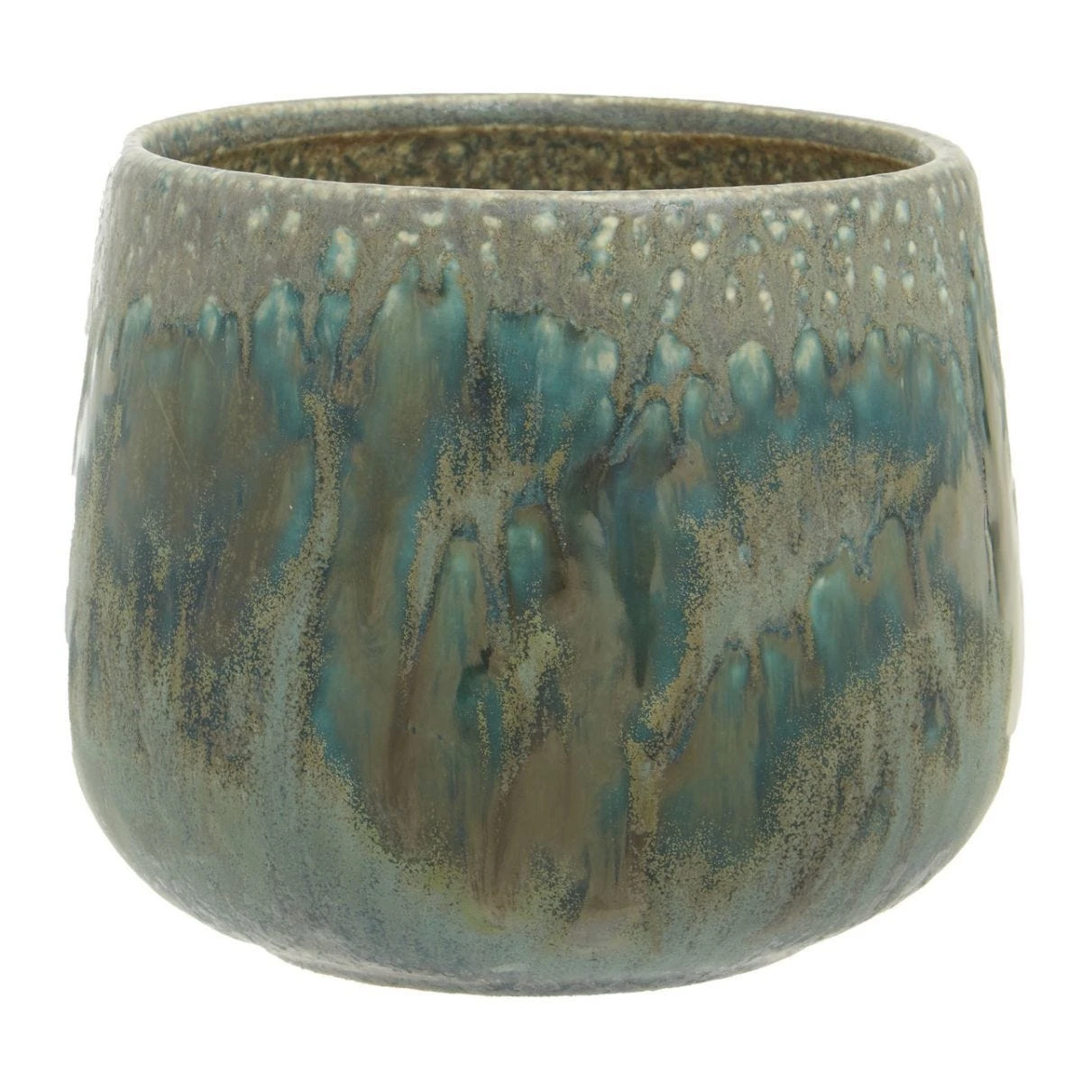 Interiors By Ph Green Reactive Glaze Planter