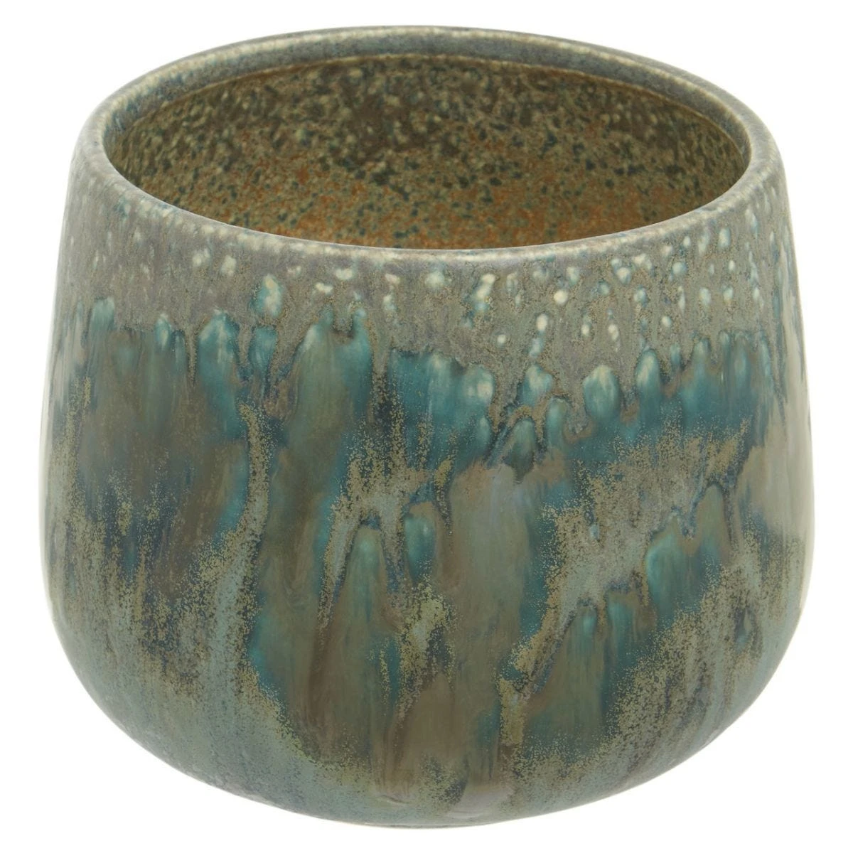 Interiors By Ph Green Reactive Glaze Planter - Image 2