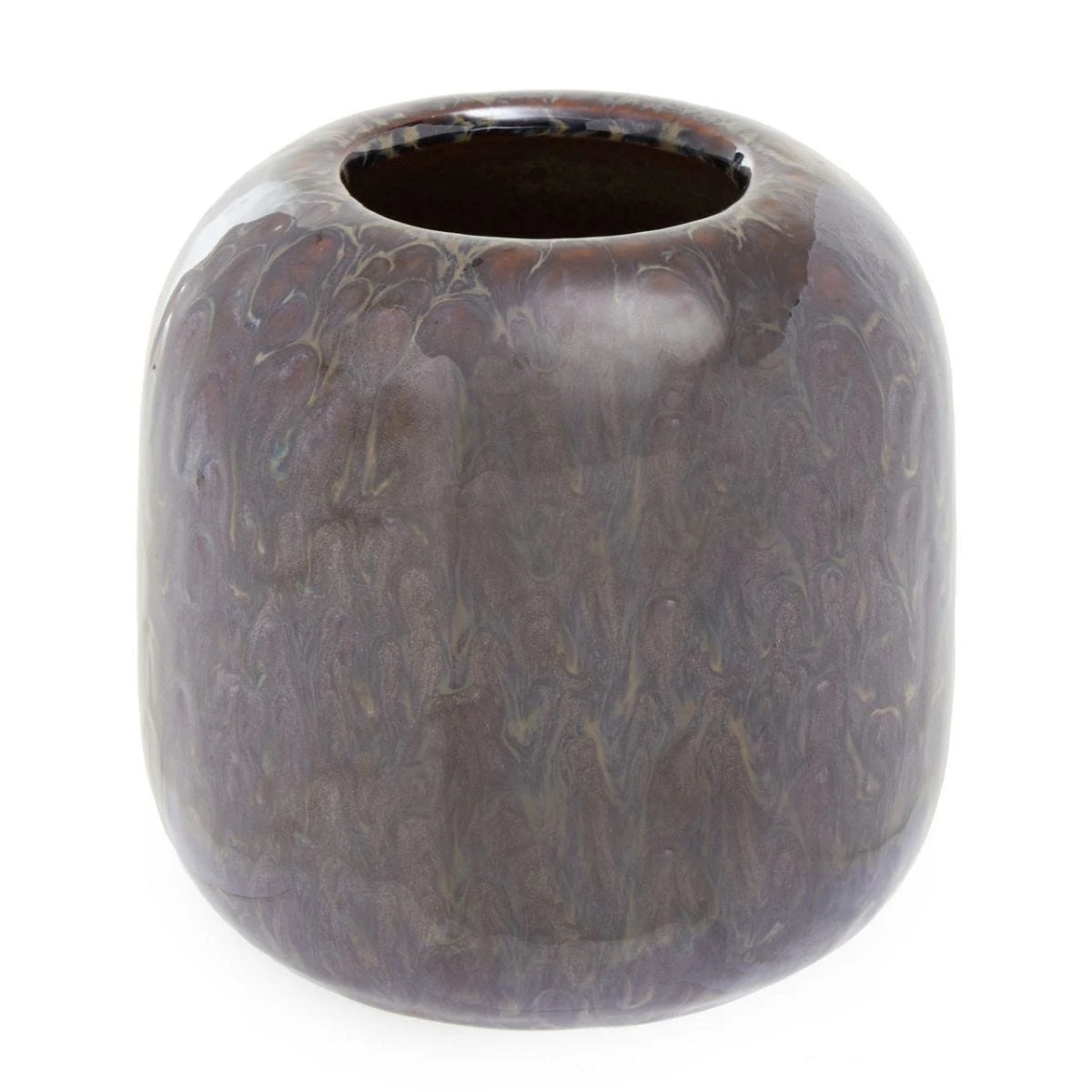 Interiors By Ph Dark Blue Reactive Glaze Planter