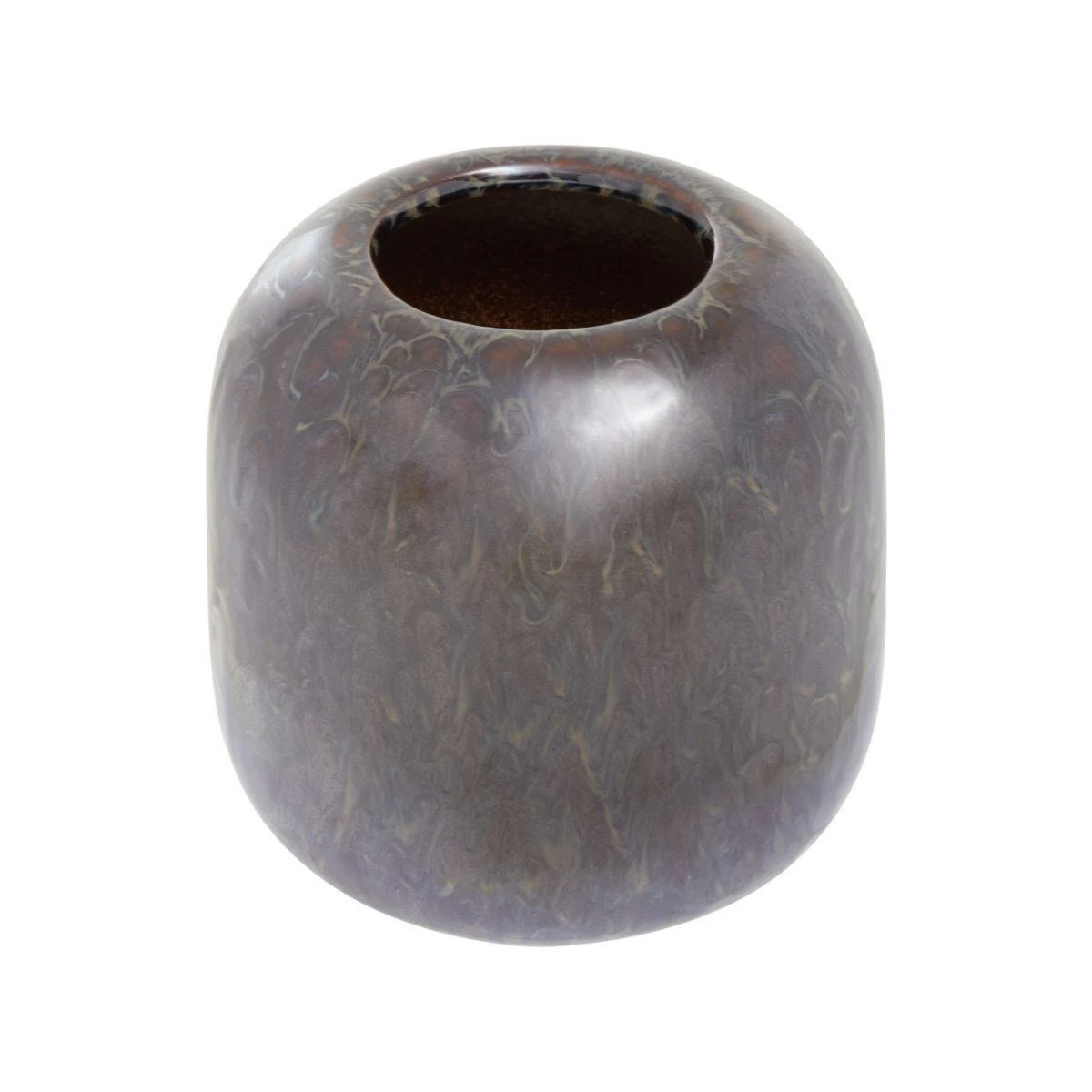 Interiors By Ph Dark Blue Reactive Glaze Planter - Image 2