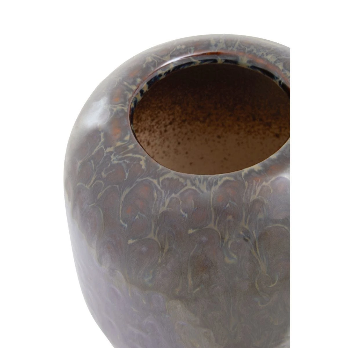 Interiors By Ph Dark Blue Reactive Glaze Planter - Image 3