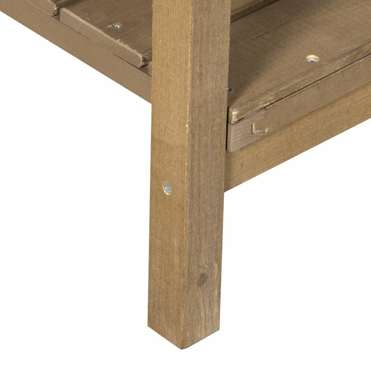 Outsunny Wooden Herb Planter Stand 8 Cubes Bottom Shelf Raised Bed - Brown - Image 9