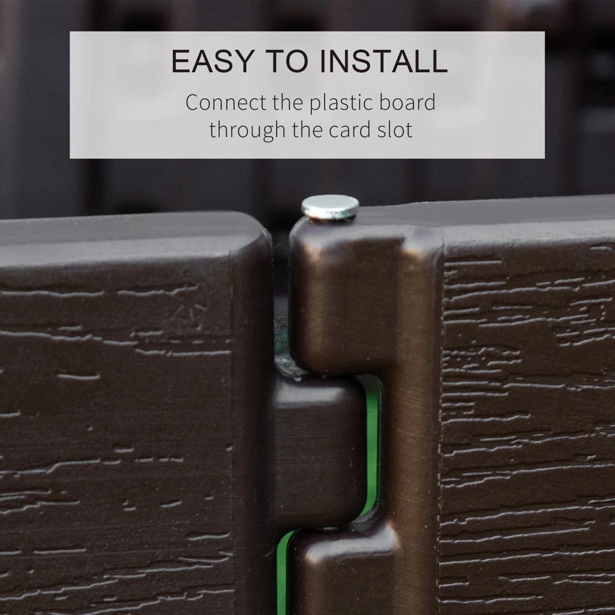 Outsunny Raised Garden Bed For Veggies Flowers 6 Panels Outdoor Planter Box - Brown - Image 7