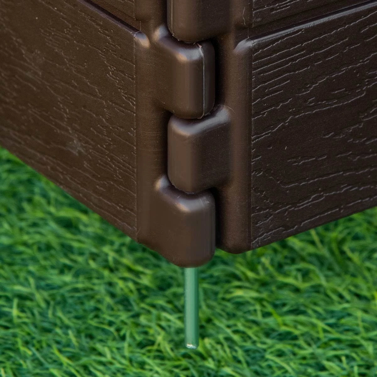 Outsunny Raised Garden Bed For Veggies Flowers 6 Panels Outdoor Planter Box - Brown - Image 8