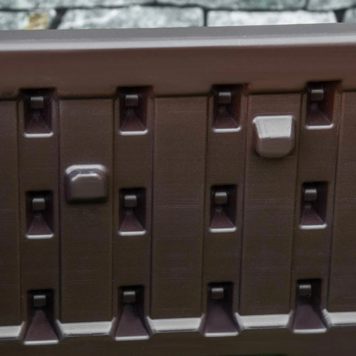 Outsunny Raised Garden Bed For Veggies Flowers 6 Panels Outdoor Planter Box - Brown - Image 9