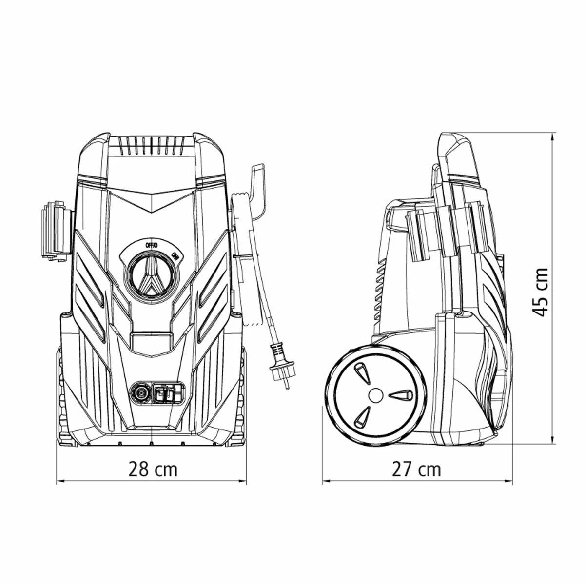 Tramontina High Pressure Washer With 3M Hose With Adjustable Flow And Accessories (1200W 1500 Psi 220V Flow Rate 5.5-6.5 L/Min) - Image 8