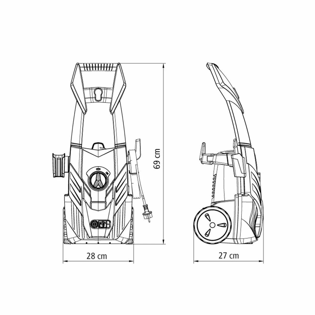 Tramontina High Pressure Washer With 3M Hose With Adjustable Flow And Accessories (1400W 1600 Psi 220V Flow Rate 5.5-6.5 L/Min) - Image 8