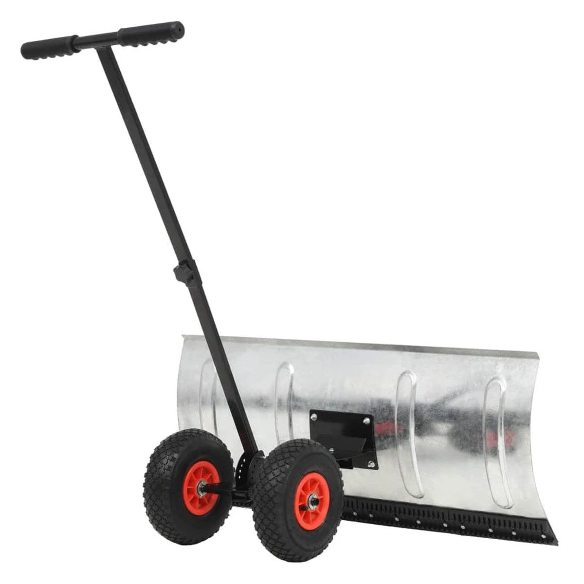 VidaXL Manual Snowplough With Wheels 100x44 Cm - Image 2