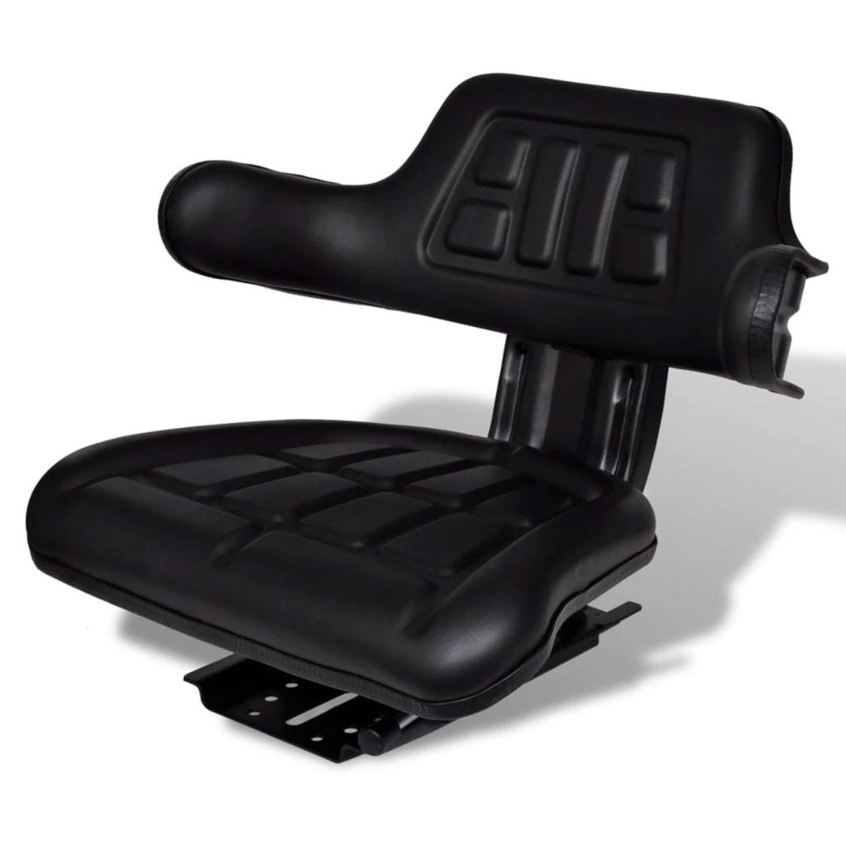 VidaXL Tractor Seat With Backrest Black
