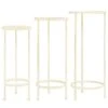 VidaXL Plant Stand Set 3 Pieces Vintage Style Metal Antique White