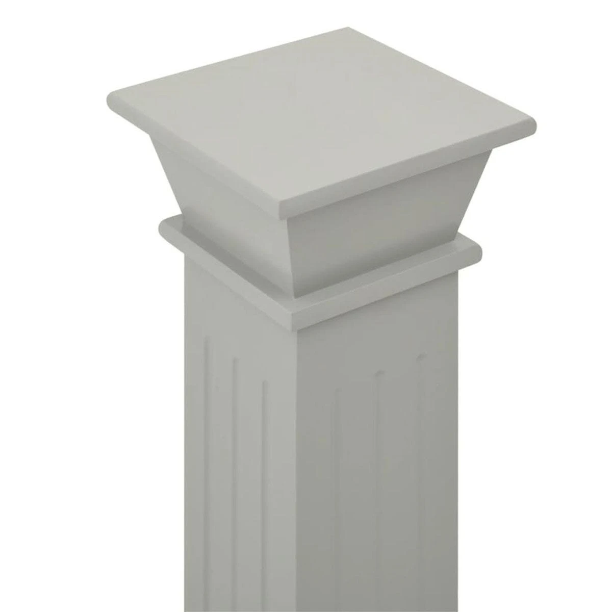 VidaXL Classic Square Pillar Plant Stand Grey 17x17x66 Cm MDF - Image 4